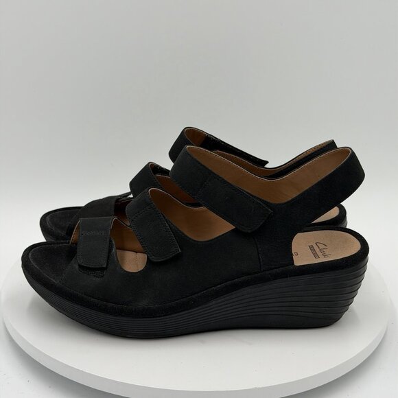 Clarks | Shoes | Clarks Womens Reedly Juno Sandal Size Wide Wedge Heel ...
